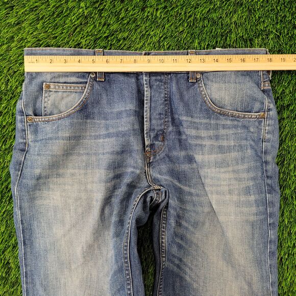 Vintage Y2K LEE Button-Fly Jeans 35x34 (36x34) Blue - Picture 10 of 16